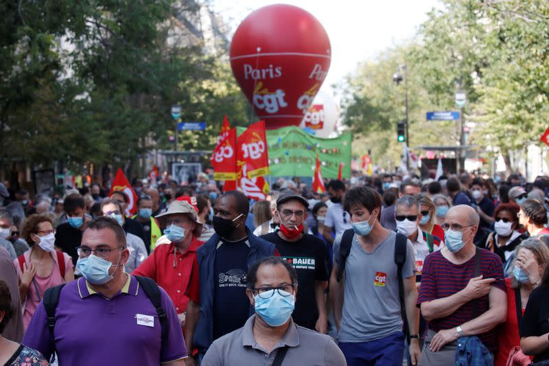 French labour unions call for a nationwide protest in France