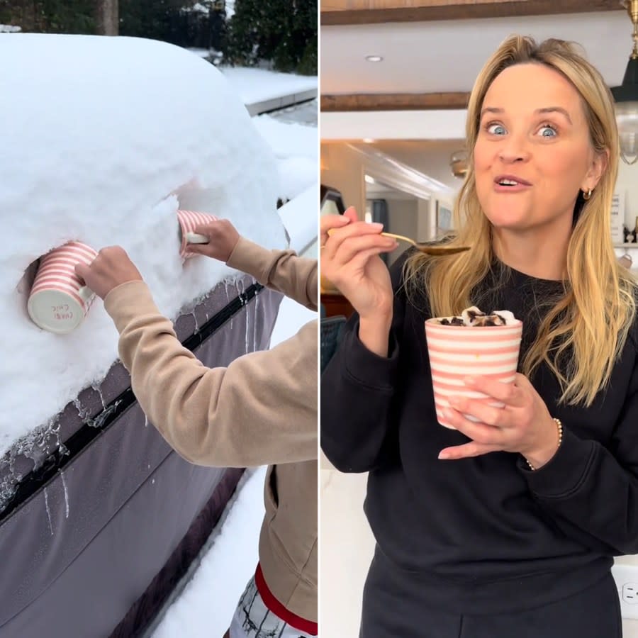 Reese Witherspoon Claps Back at Critics Disgusted With Her for Eating Snow: 'You Only Live Once'