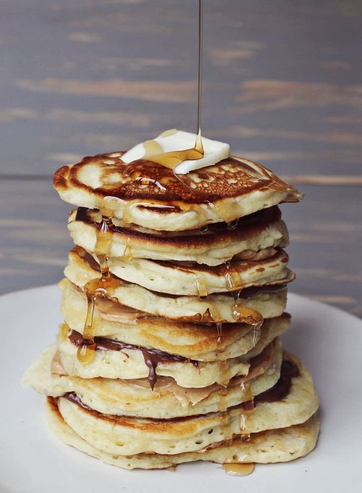 Pancakes are typically associated with Fat Tuesday because on this day Christians would use up all their eggs, butter and eggs which were forbidden during lent. <strong><br /><br />Get the <a href="http://www.abeautifulmess.com/2013/03/banana-nut-pancakes.html" target="_blank">Banana Nut Pancakes recipe</a> from A Beautiful Mess</strong>