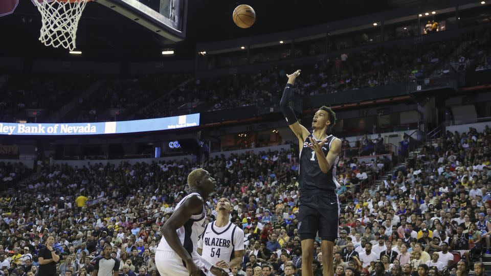 The seven-foot-four-inch star scored 27 points against the Portland Trail Blazers. - Ethan Miller/Getty Images