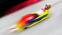 <p>Germany's Johannes Ludwig feels the need for speed in the men's luge singles run 2.</p>