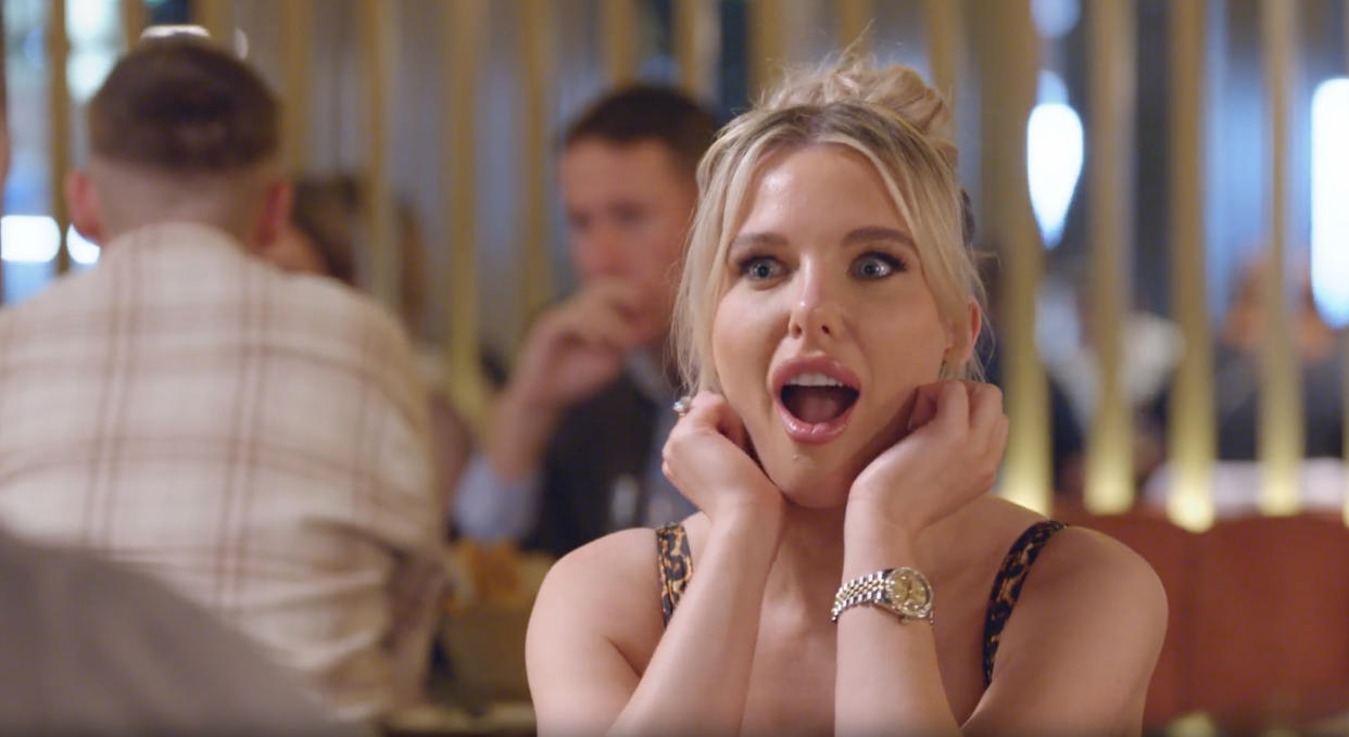 Helen Flanagan was put on the spot on Celebs Go Dating. (Channel 4)