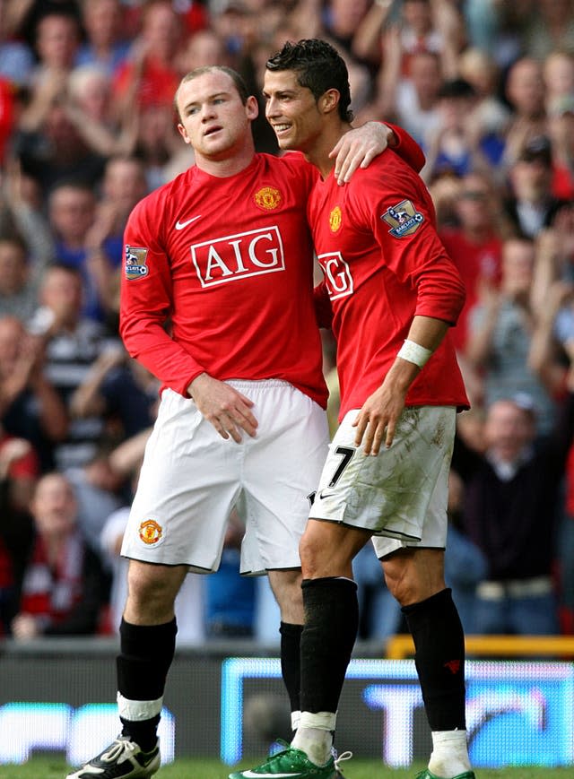 Wayne Rooney and Cristiano Ronaldo during their time as Manchester United team-mates 