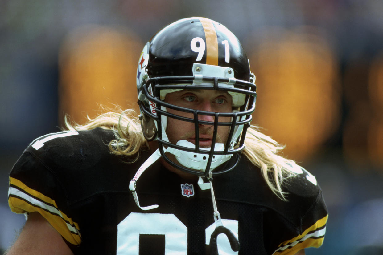 Kevin Greene was a fan favorite at each of his NFL stops. (George Gojkovich/Getty Images)