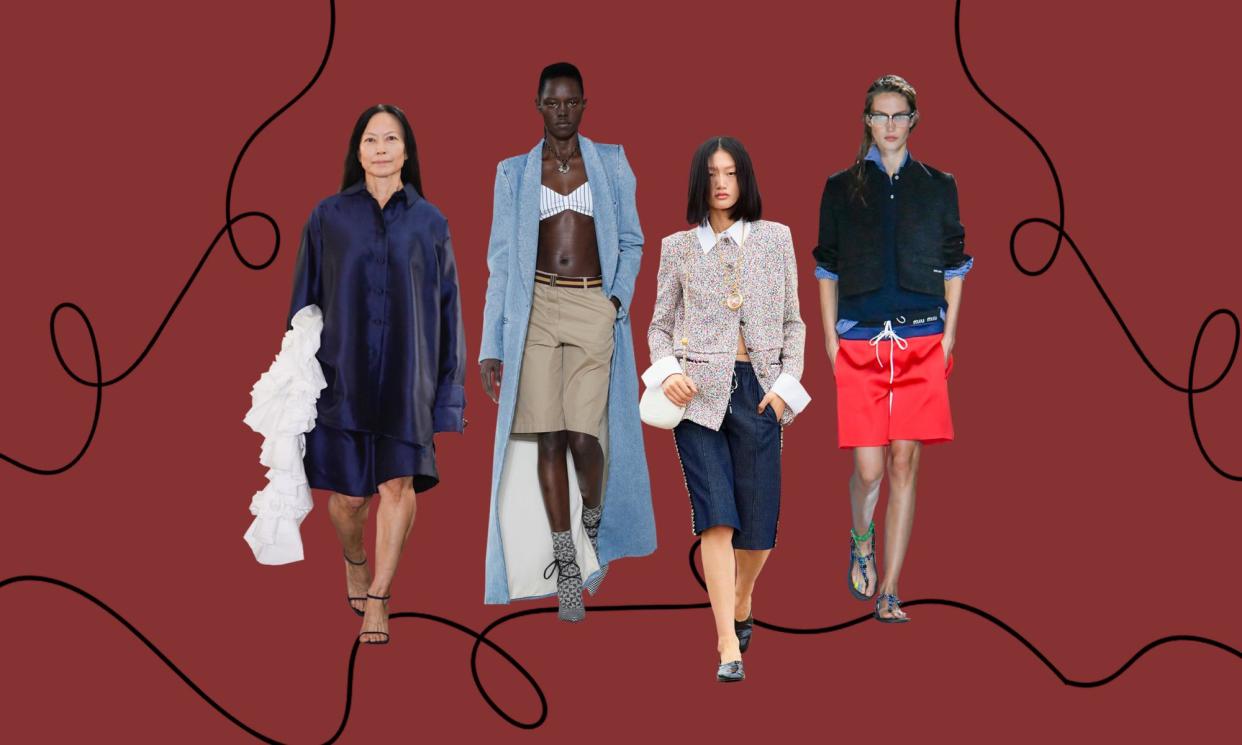 <span>From left to right: Marques’Almeida, Dries Van Noten, Chanel and Miu Miu. </span><span>Composite: Getty and Press</span>