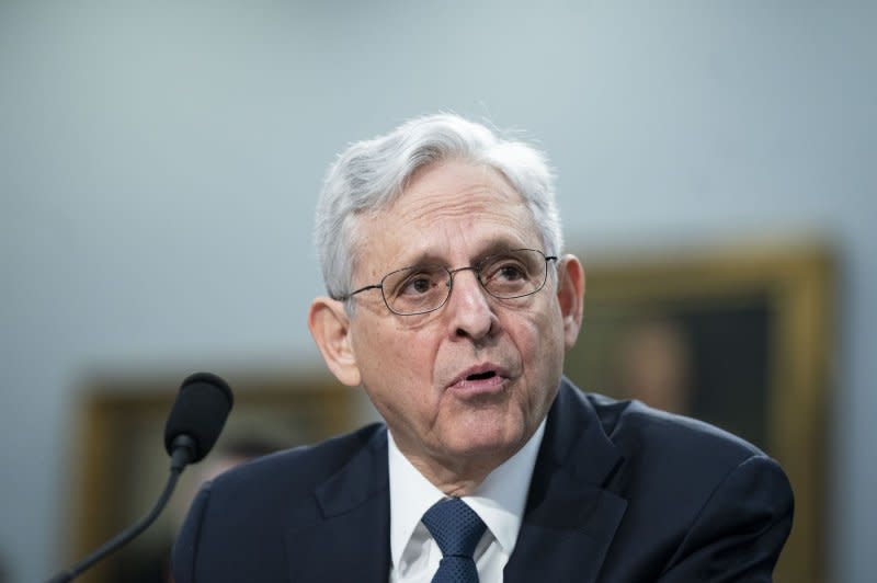 Attorney Gen. Merrick Garland on Saturday praised the Senate's late-night reauthorization of the Foreign Intelligence Surveillance Act, extending its provisions allowing warrantless surveillance of foreign targets located outside the United States. File Photo by Bonnie Cash/UPI