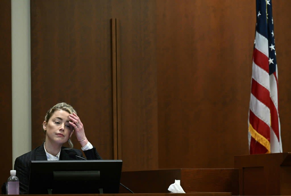 Amber Heard appears in court as cross-examination continues on Tuesday (POOL/AFP via Getty Images)