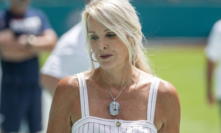 Linda Holliday, the girlfriend of Patriots head coach Bill Belichick.