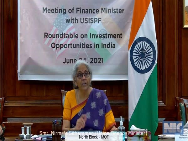 Visual of the meeting chaired by Union Finance Minister Nirmala Sitharaman (Photo/ANI)