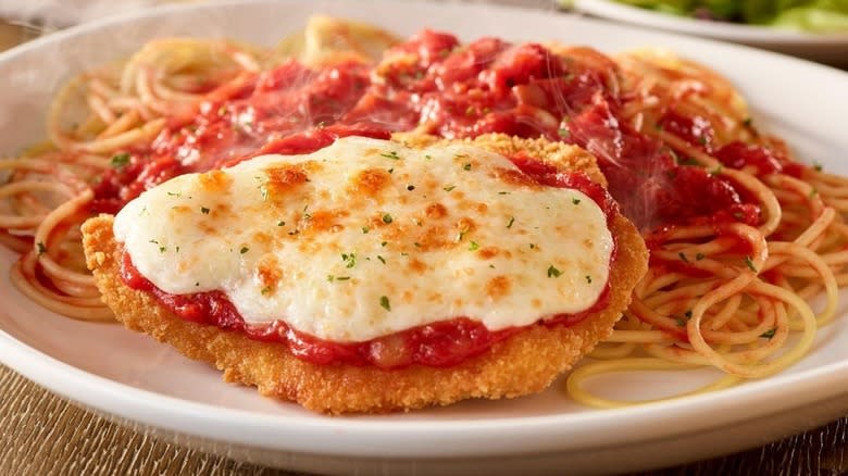 Chicken parmigiana from Olive Garden