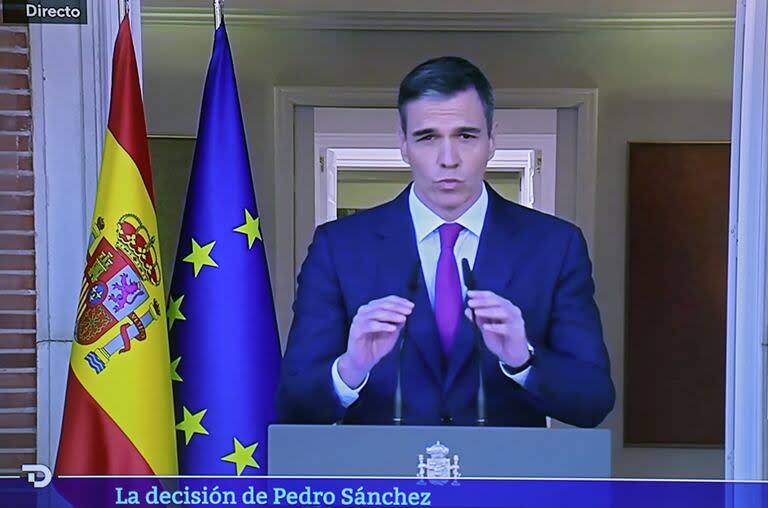 Pedro Sánchez envió un mensaje televisado desde La Moncloa