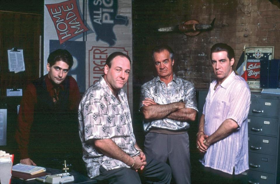 "The Sopranos" stars the late James Gandolfini (second from left), who grew up in Park Ridge. The show also features other cast members with ties to Bergen County.