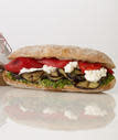 Grilled Eggplant, Roasted Red Pepper and Ricotta Sandwich Recipe