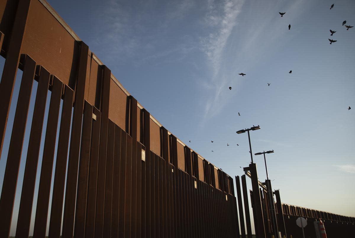 A section of the border wall in Mission on Oct. 6, 2021.