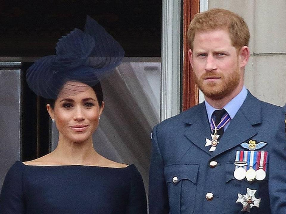 Prinz Harry und Herzogin Meghan auf dem Balkon des Buckingham Palastes im Jahr 2018. (Bild: imago/APress)