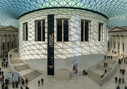 <span class="caption">Interior of the British Museum.</span> <span class="attribution"><a class="link " href="https://www.shutterstock.com/image-photo/london-uk-february-8-2014-interior-256886218" rel="nofollow noopener" target="_blank" data-ylk="slk:MarkLG/Shutterstock;elm:context_link;itc:0;sec:content-canvas">MarkLG/Shutterstock</a></span>