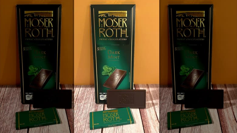 Moser-Roth Dark Mint chocolate bar