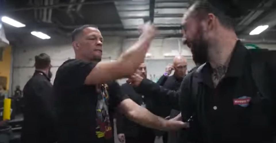 Nate Diaz slapped an MMA reporter at a UFC show.