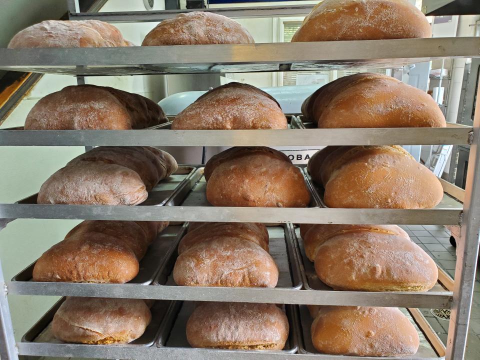 Fresh baked bread at Angelo's Restaurant in Ann Arbor.