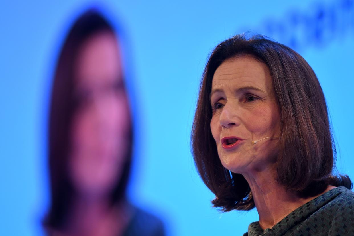 CBI Director General, Carolyn Fairbairn speaks at the annual Confederation of British Industry (CBI) conference in central London, on November 18, 2019. (Photo by Ben STANSALL / AFP) (Photo by BEN STANSALL/AFP via Getty Images)