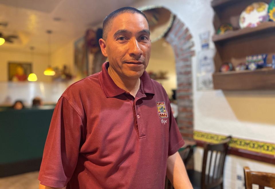 La Casita Cafe server Pepe Salinas has worked for La Casita for 27 years.