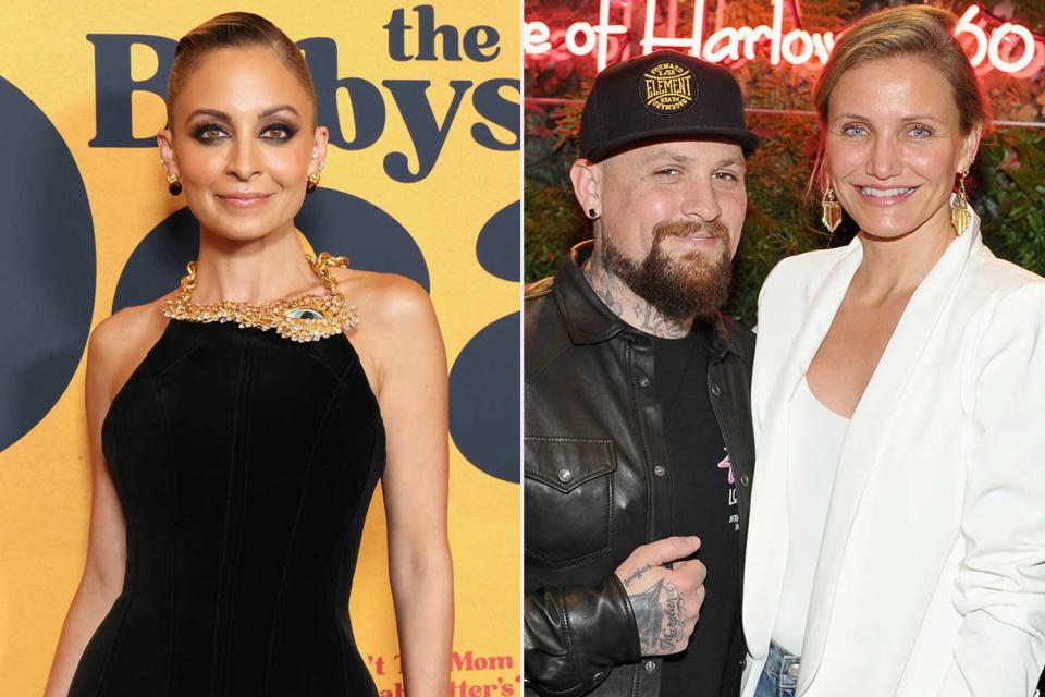 <p>Rodin Eckenroth/Getty; Donato Sardella/Getty</p> Nicole Richie (left); Benji Madden and Cameron Diaz