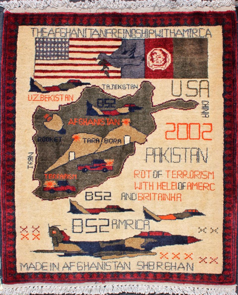 After 9/11, merchants started trying to appeal to an American souvenir market. Kevin Sudeith, courtesy of WarRug.com, <a href="http://creativecommons.org/licenses/by-sa/4.0/" rel="nofollow noopener" target="_blank" data-ylk="slk:CC BY-SA;elm:context_link;itc:0;sec:content-canvas" class="link ">CC BY-SA</a>