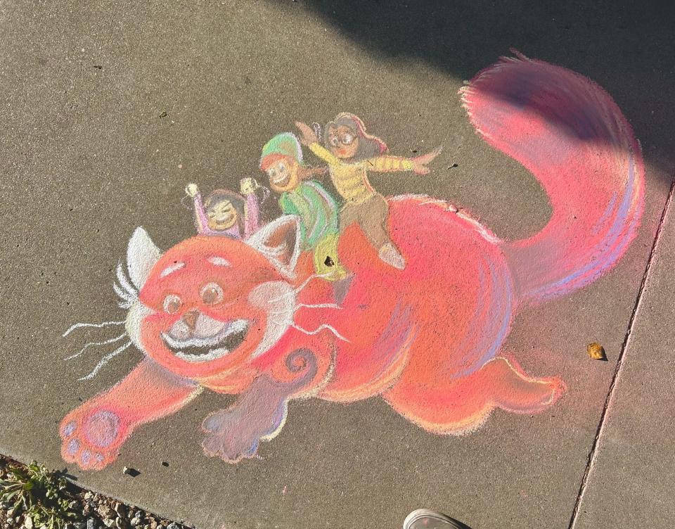 Jessie Plascencia chalk art