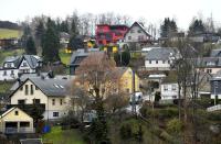 Police secure the area around the Waidmannsheil hunting lodge, in Saaldorf