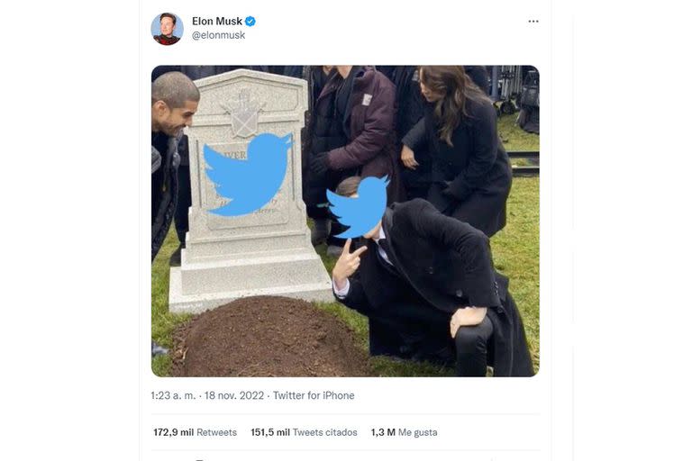 Elon Musk se mofó de los que, en Twitter, se lamentaron de la próxima muerte de la plataforma