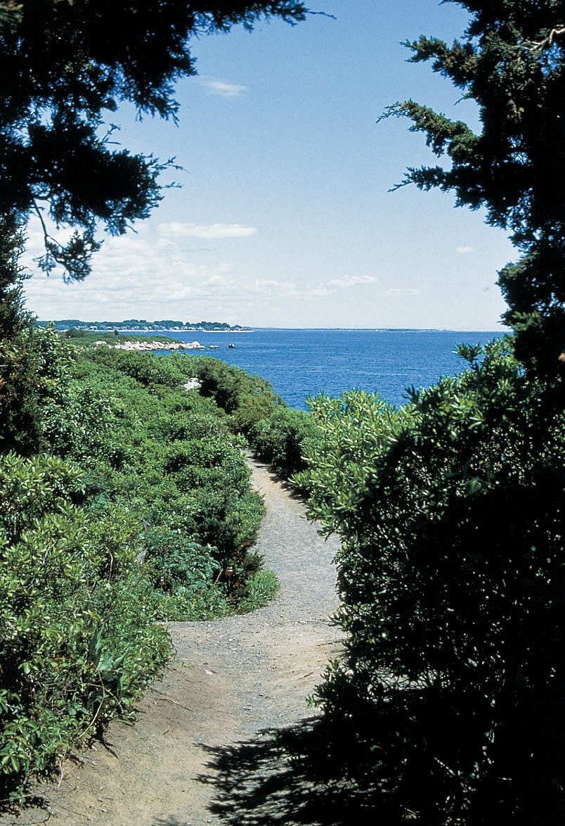 This undated photo provided by the Connecticut Office of Tourism shows a path at Hammonasset Beach State Park in Madison, Conn. Hammonasset is the state’s largest shoreline park, with a boardwalk and more than 2 miles of beach. Parking is free from mid-September to April 20. (AP Photo/Connecticut Office of Tourism)