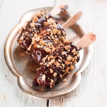 Dark Chocolate Frozen Bananas