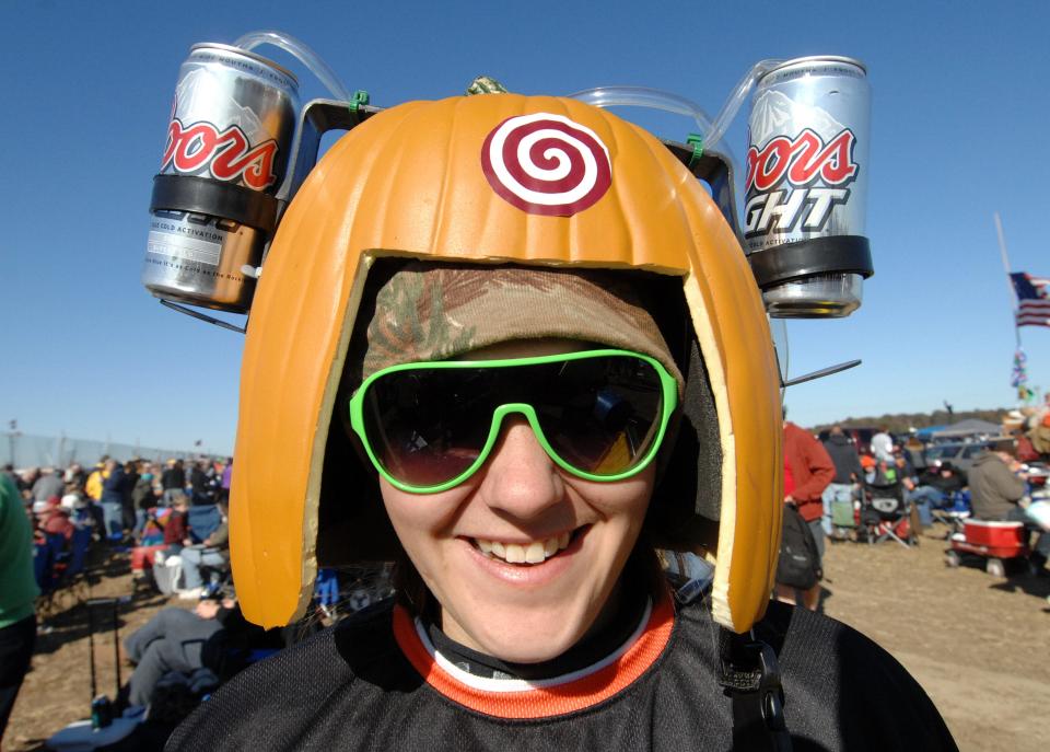 This fan was ready for the 26th annual Punkin Chunkin on Nov. 5, 2011.