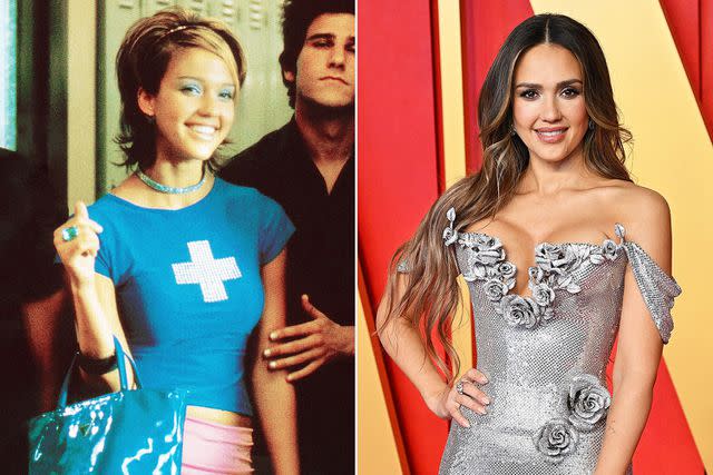 <p>20th Century Fox Film Corp./Courtesy of Everett; Broadimage/Shutterstock </p> Jessica Alba in Never Been Kissed and now