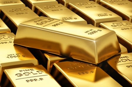 Gold prices were trading lower on Monday
