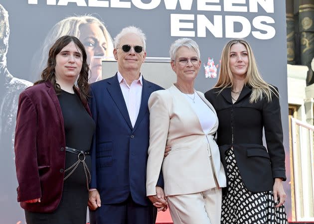 Ruby Guest, Christopher Guest, Jamie Lee Curtis and Annie Guest attended the actor's hand and footprint ceremony at TCL Chinese Theatre. (Photo: Axelle/Bauer-Griffin via Getty Images)