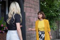 <p>Nancy is shocked after learning that Mandy is planning to leave Luke.</p>