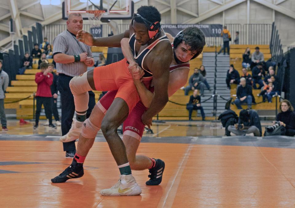 Princeton's Quincy Monday (left) is seeded fifth at 197 pounds.