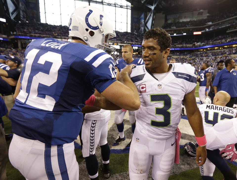 Andrew Luck and Russell Wilson