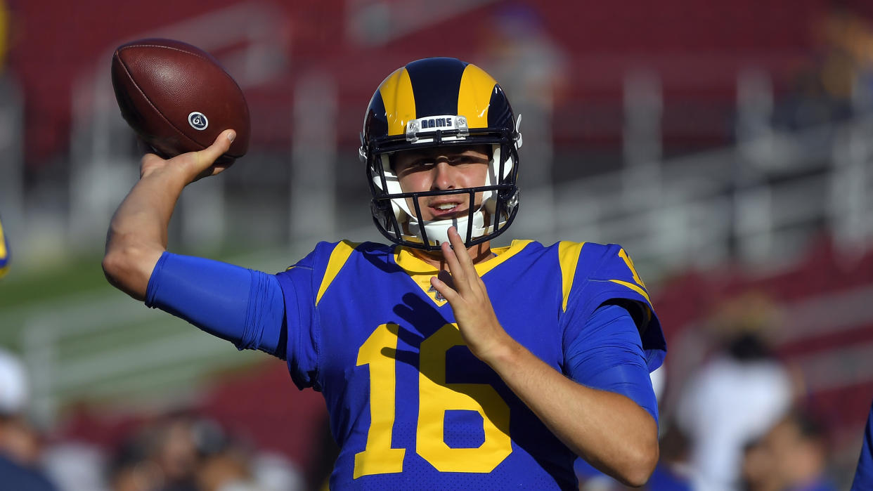 The Los Angeles Rams and quarterback Jared Goff are reportedly finishing up a four-year contract extension. (AP)