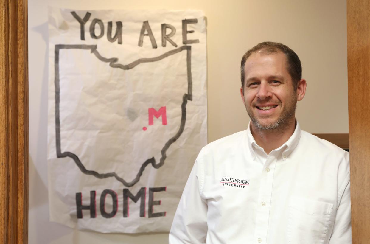 Jake Burnett is the director of admission at Muskingum University in New Concord. He said after graduating from the university in 2005, he said he felt a leading to return.