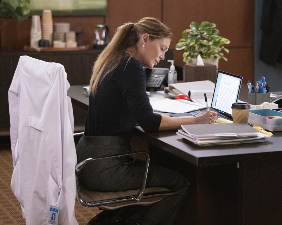 Ellen Pompeo en el episodio 'Wasn't Expecting That'. (Liliane Lathan/ABC via Getty Images) 