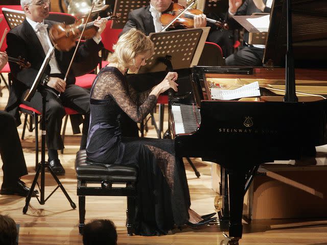 <p>Michel Dufour/WireImage</p> Helene Mercier Arnault performs during "Le Concert de la Paix" on June 18, 2005 in Paris, France.