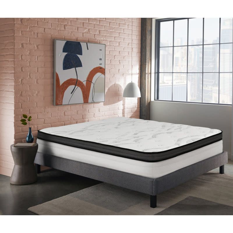 <p><a href="https://go.redirectingat.com?id=74968X1596630&url=https%3A%2F%2Fwww.wayfair.com%2F--%2Fpdp%2Fwayfair-sleep%25e2%2584%25a2--wayfair-sleep%25e2%2584%25a2-12-medium-pillow-top-hybrid-mattress-x116860503-l6443-w005759492.html&sref=https%3A%2F%2F" rel="nofollow noopener" target="_blank" data-ylk="slk:Shop Now;elm:context_link;itc:0;sec:content-canvas" class="link ">Shop Now</a></p><p>12-Inch Medium Pillow Top Hybrid Mattress</p><p>$379.99</p><p>wayfair.com</p>