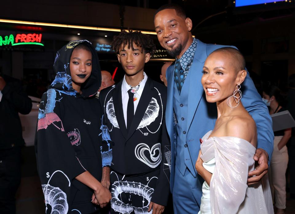 willow and her family at an event