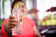 <p>Drinking a lot of water is important for your health, but it's an especially important part of intuitive eating. Taking sips of water every few bites can help you eat more slowly, which is a big part of mindful eating. </p><p>Drinking water is also a way to ensure you're actually still hungry. "If you are tempted to have a second helping, drink a glass of water and wait five minutes to see if you still want it," Axelrod recommends. "If you’re still hungry, have it." </p><p>It's worth noting that <a href="https://www.nationaleatingdisorders.org/warning-signs-and-symptoms" rel="nofollow noopener" target="_blank" data-ylk="slk:drinking excessive amounts of water in substitution for food may be considered a form of disordered eating;elm:context_link;itc:0;sec:content-canvas" class="link ">drinking excessive amounts of water in substitution for food may be considered a form of disordered eating</a>, according the National Eating Disorder Association. If you chose to try this tip, be conscious of whether it becomes an extreme habit. </p>