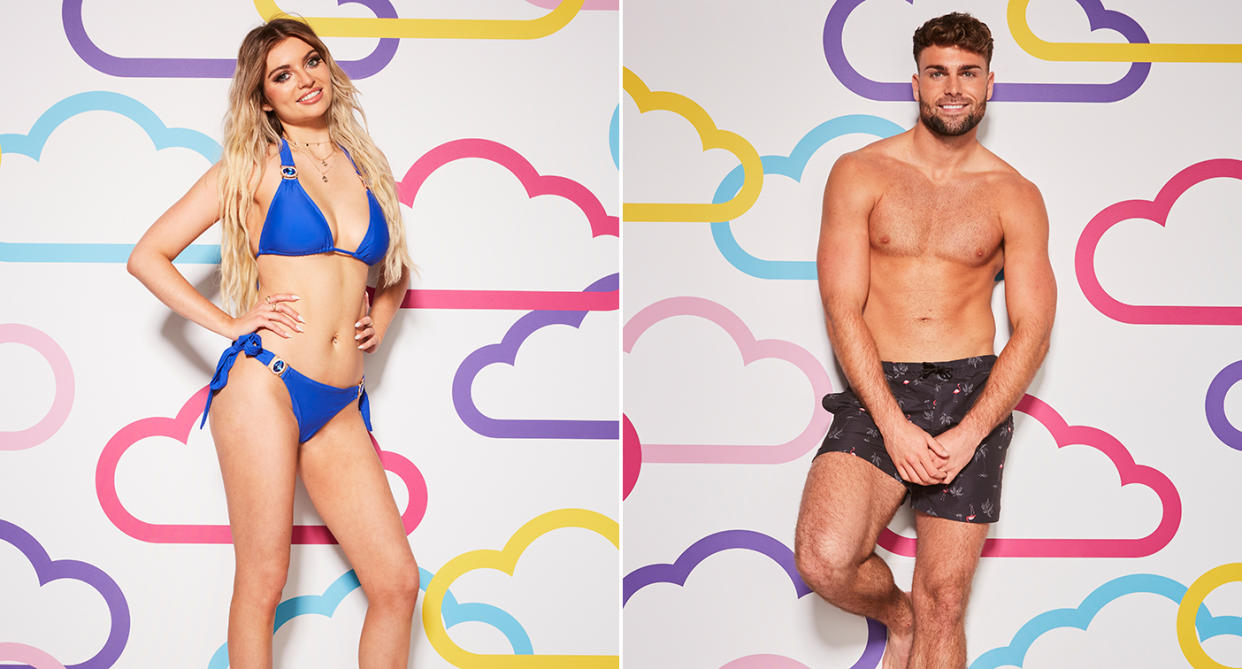 Love Island fans can choose either Ellie Spence or Tom Clare as the first bombshell. (ITV)