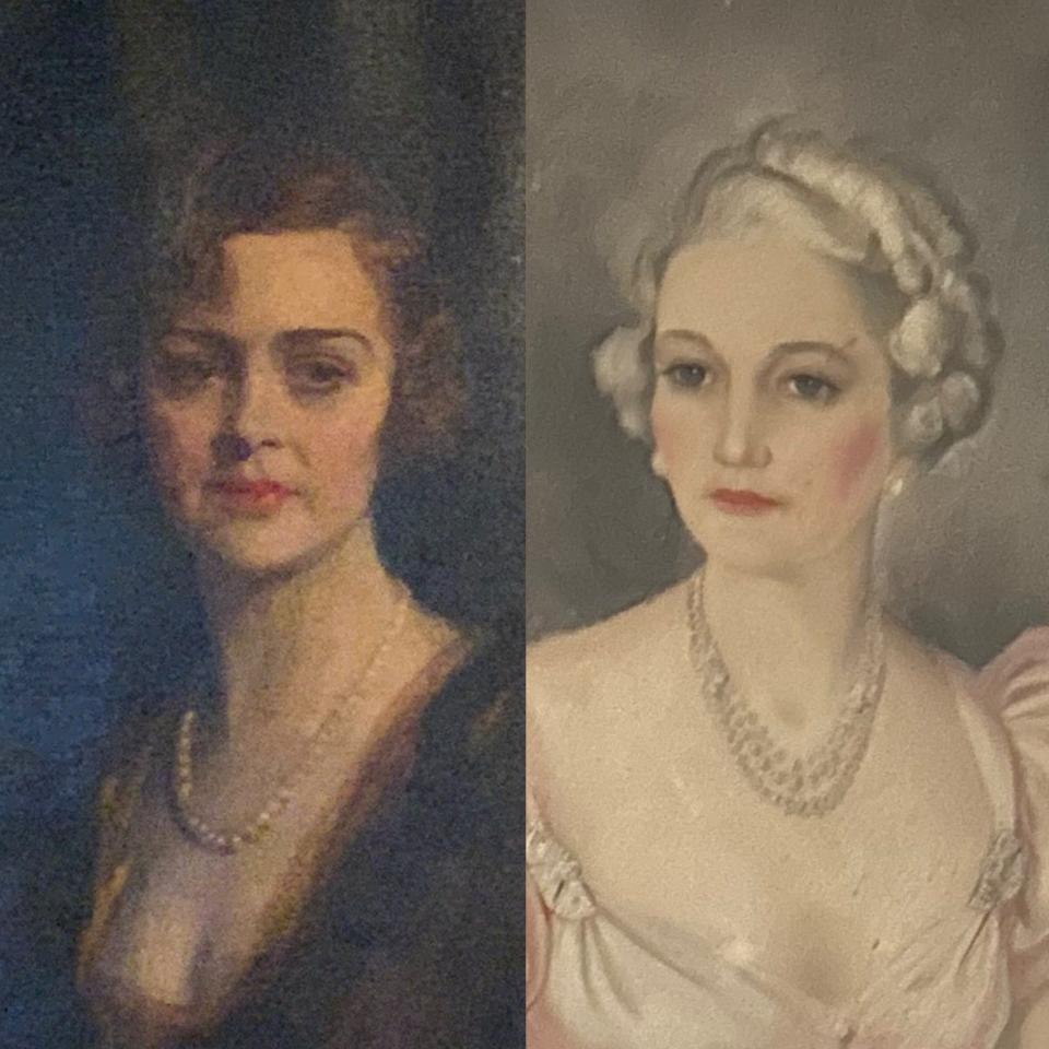 Sophie Shonnard and Nona McAdoo. Shonnard's portrait (left) is circa 1925; McAdoo's is circa 1935. Shonnard was born in 1888, and McAdoo was born in 1893.