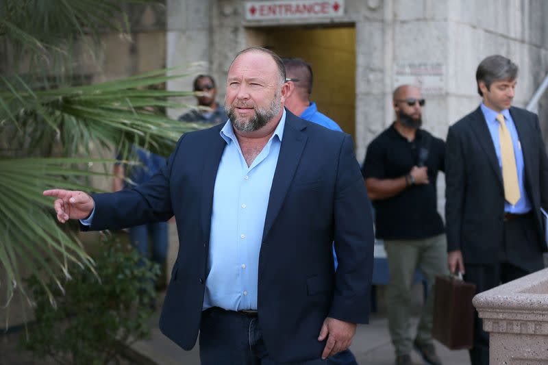 Alex Jones' trial at the Travis County Courthouse, Austin, Texas