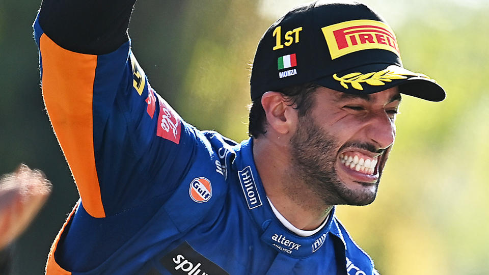 Daniel Ricciardo proved critics who questioned his F1 future wrong with a barnstorming win at the Italian GP. (Photo by Clive Mason - Formula 1/Formula 1 via Getty Images)